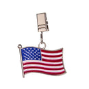 Metal Weighted Enamel Flag Clip, American Flag