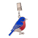 Metal Weighted Enamel Flag Clip, Blue Bird