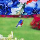 Metal Weighted Enamel Flag Clip, Blue Bird