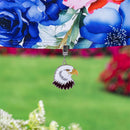 Metal Weighted Enamel Flag Clip, Eagle