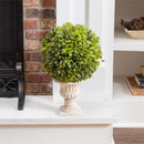 Hop Into Spring Faux Floral Table Decor, Boxwood Topiary in Cement Urn, 16"