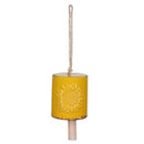 Hillside Pasture Garden Bell, Ceramic, Embossed Sunflower, Assort of 2