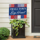American Classic Stars & Stripes Yard Sign, "Small Town Big Heart", 24"x18"