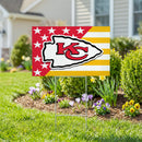 Kansas City Chiefs Stars & Stripes Yard Sign