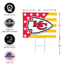 Kansas City Chiefs Stars & Stripes Yard Sign