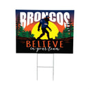 Denver Broncos Yard Sign, Bigfoot