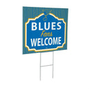 St Louis Blues 2025 Yard Sign, "Fans Welcome"