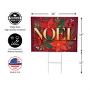 Holly Homestead Yard Sign, "Noel", 24"x18"