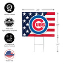 Chicago Cubs Stars & Stripes Yard Sign