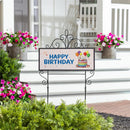 Happy Birthday Party Cake PVC Horizontal Yard Sign, 20"Wx 8"H