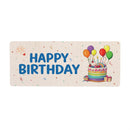Happy Birthday Party Cake PVC Horizontal Yard Sign, 20"Wx 8"H