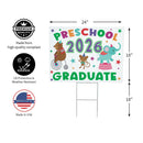 This Calls For Cake Graduation 2026 Yard Sign, "Preschool 2026 Graduate", 24"x18"