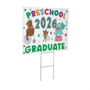 This Calls For Cake Graduation 2026 Yard Sign, "Preschool 2026 Graduate", 24"x18"
