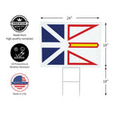 Canada Newfoundland Yard Sign with H-Stake, 24"x18"