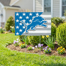 Detroit Lions Stars & Stripes Yard Sign