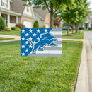 Detroit Lions Stars & Stripes Yard Sign