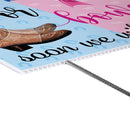 This Calls For Cake Yard Sign with H-Stake, "Boots Or Bows? We Will Soon Know!", 24"x18"