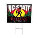 North Carolina State University Yard Sign, Bigfoot