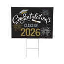 This Calls For Cake Graduation 2026 Yard Sign, "Congratulations Class of 2026", 24"x18"