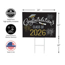 This Calls For Cake Graduation 2026 Yard Sign, "Congratulations Class of 2026", 24"x18"