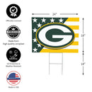 Green Bay Packers Stars & Stripes Yard Sign