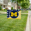 Michigan Wolverines Stars & Stripes Yard Sign