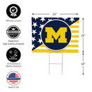Michigan Wolverines Stars & Stripes Yard Sign