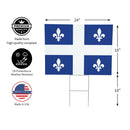 Canada Quebec Yard Sign with H-Stake, 24"x18"