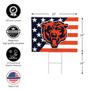 Chicago Bears Stars & Stripes Yard Sign