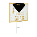 This Calls For Cake Graduation Yard Sign,"Congrats Grad", 24"x18"