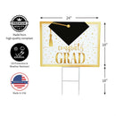 This Calls For Cake Graduation Yard Sign,"Congrats Grad", 24"x18"