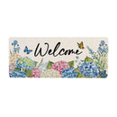 Hydrangea & Butterfly PVC Horizontal Yard Sign, 20"Wx 8"H