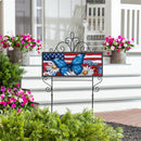 Patriotic Butterfly PVC Horizontal Yard Sign, 20"Wx 8"H