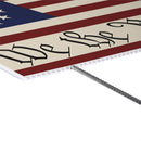 Red White & Bloom Yard Sign with H-Stake, We The People, 24"x18"