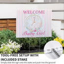 Yard Sign, Flamingo Welcome Baby Girl