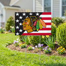 Chicago Blackhawks Stars & Stripes Yard Sign