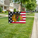 Chicago Blackhawks Stars & Stripes Yard Sign