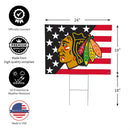 Chicago Blackhawks Stars & Stripes Yard Sign