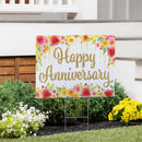 This Calls For Cake Yard Sign with H-Stake, "Happy Anniversary", 24"x18"