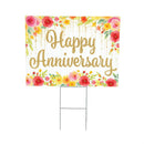 This Calls For Cake Yard Sign with H-Stake, "Happy Anniversary", 24"x18"