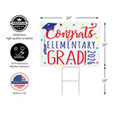 This Calls For Cake Graduation 2026 Yard Sign, "Congrats Elementary Grad!", 24"x18"