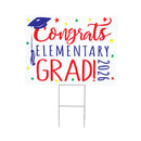 This Calls For Cake Graduation 2026 Yard Sign, "Congrats Elementary Grad!", 24"x18"