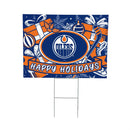 Edmonton Oilers Yard Sign, Holiday