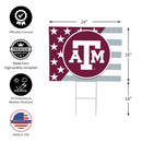 Texas A&M Aggies Stars & Stripes Yard Sign
