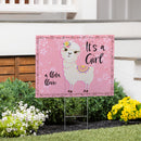 Yard Sign, It's a Girl Baby Alpaca