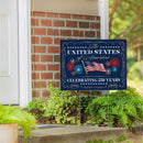 Red White & Bloom Yard Sign with H-Stake, United States, 24"x18"