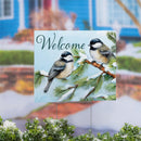 Snowbirds Chickadees Yard Sign with H-Stake, 24"x18"