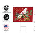 Twas The Night Dove of Peace Yard Sign, 24"x18"