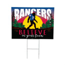 Texas Rangers Yard Sign, Bigfoot