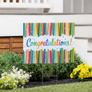 This Calls For Cake Yard Sign with H-Stake, "Congratulations!", 24"x18"